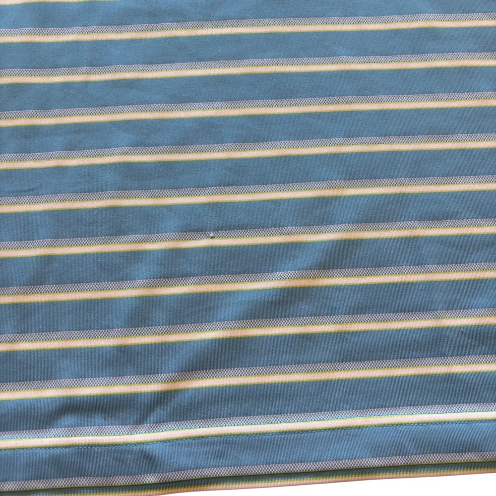 Masters Tech Mens XL Blue White Striped Golf Polo Shirt Short Sleeve MT1670-02 - Picture 3 of 7